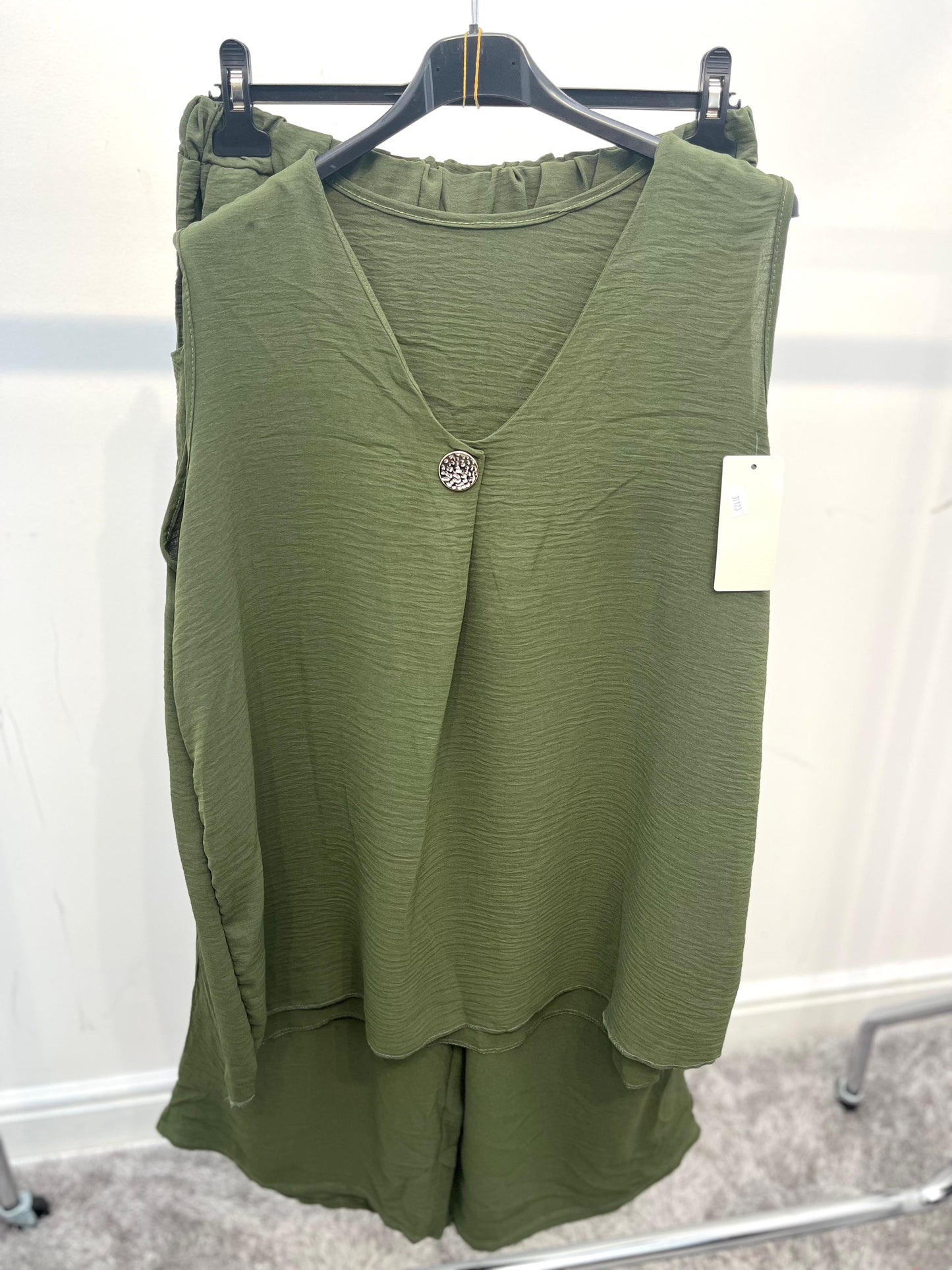 crinkle co-ord set or a tunic and shorts set