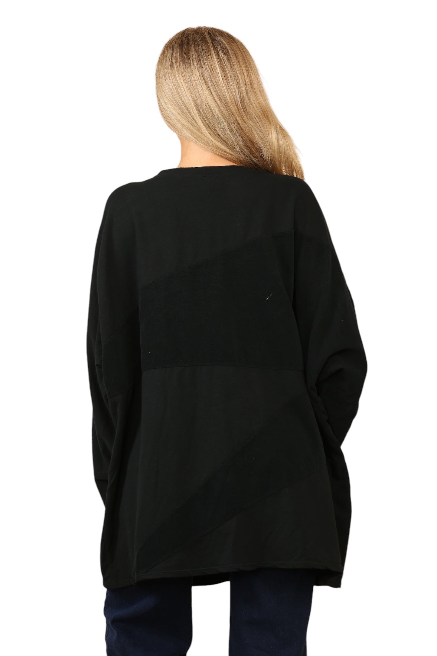 Plain needle cord tunic top