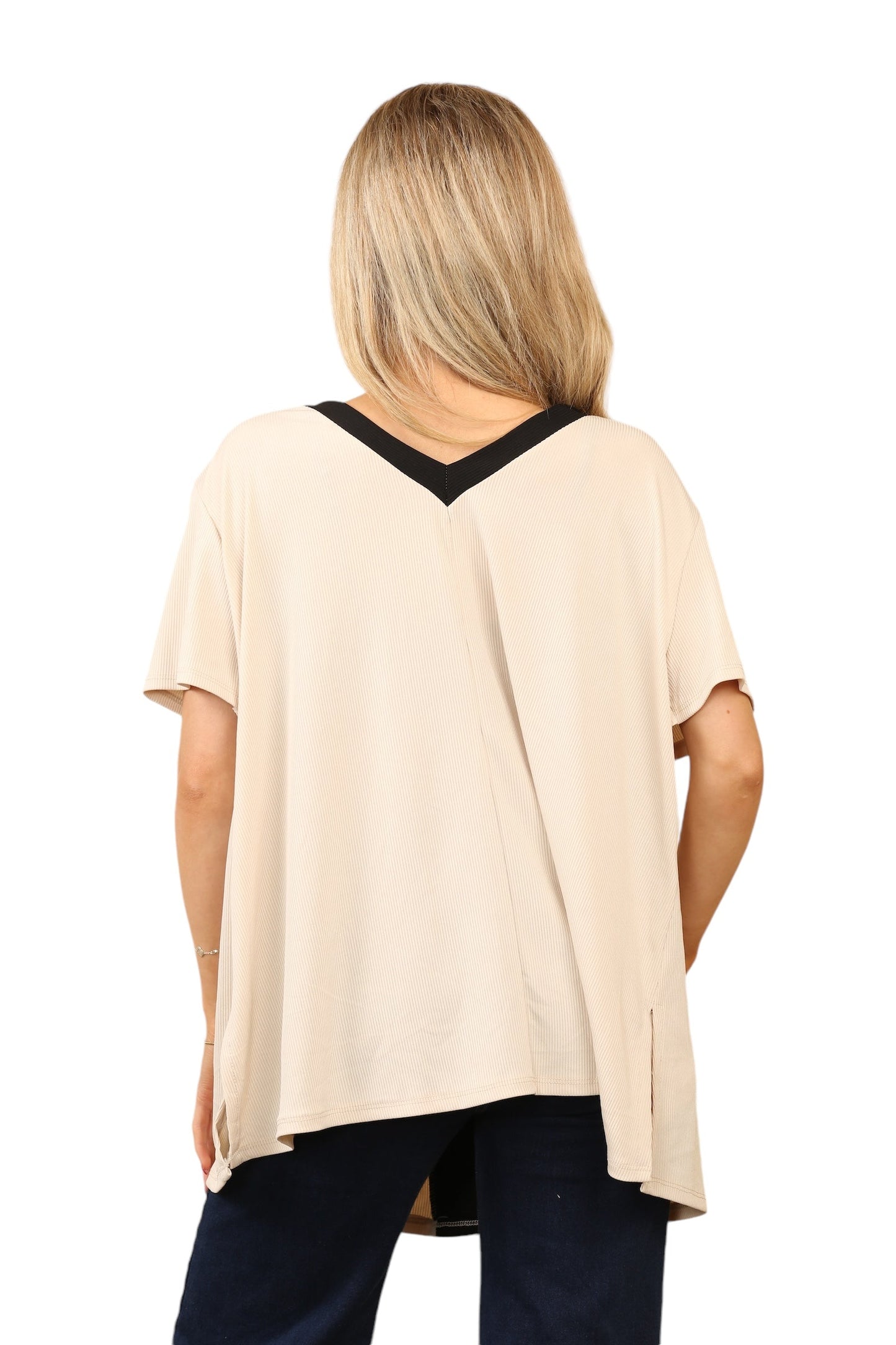 V Back V front Stripe top