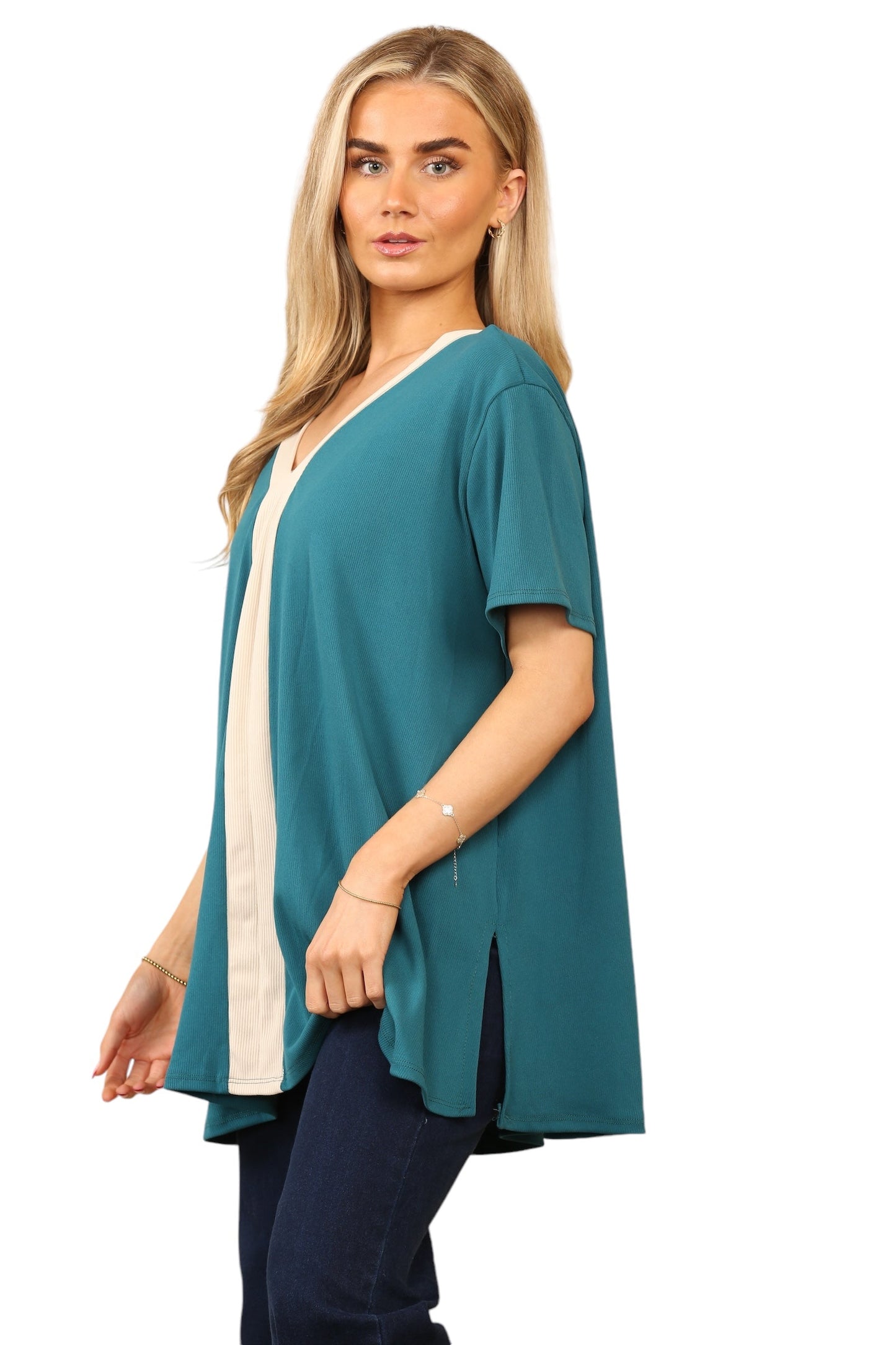 V Back V front Stripe top