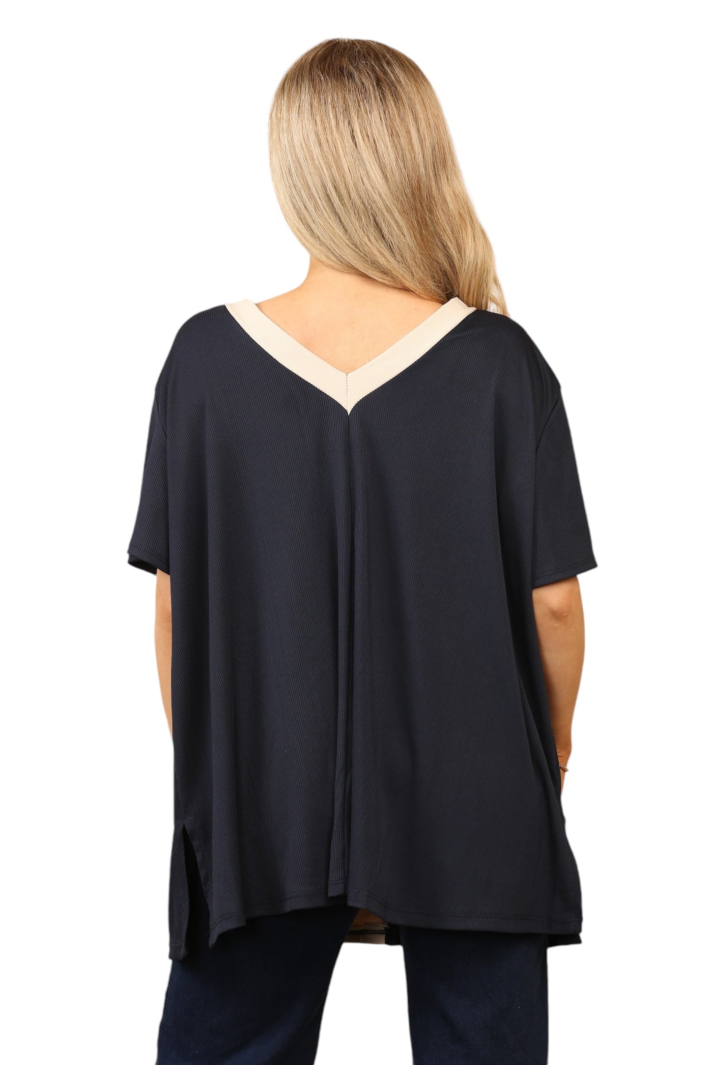 V Back V front Stripe top