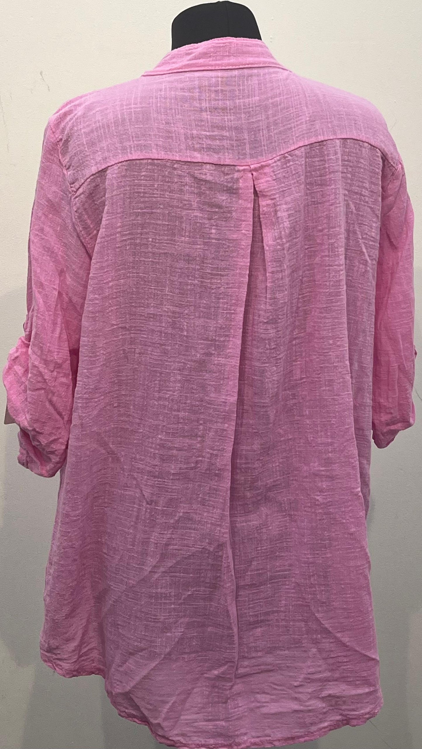 Women's Solid Color V-Neck Button-Down Pocket Blouse – U-Neck Shirt for Spring & Summer