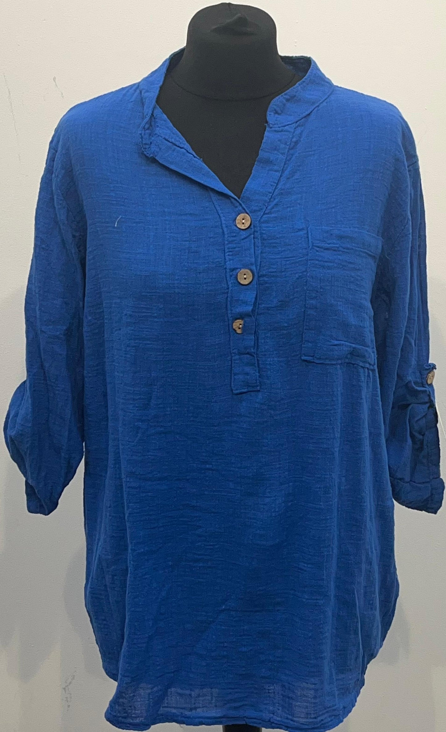 Women's Fashion V-Neck Button-Down T-Shirt with Pockets – Solid Color Blouse for Spring & Summer, Ideal for Teachers