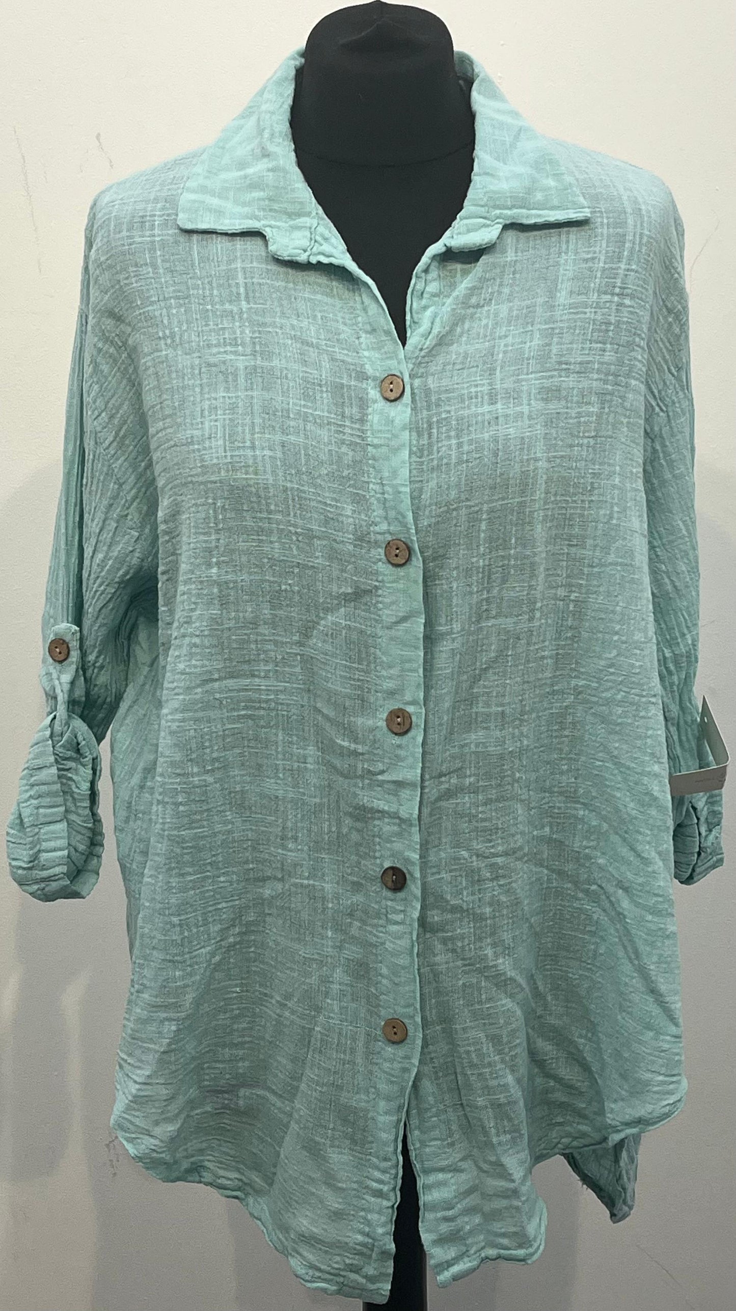Women's Solid Color V-Neck Button-Down Pocket Blouse – U-Neck Shirt for Spring & Summer