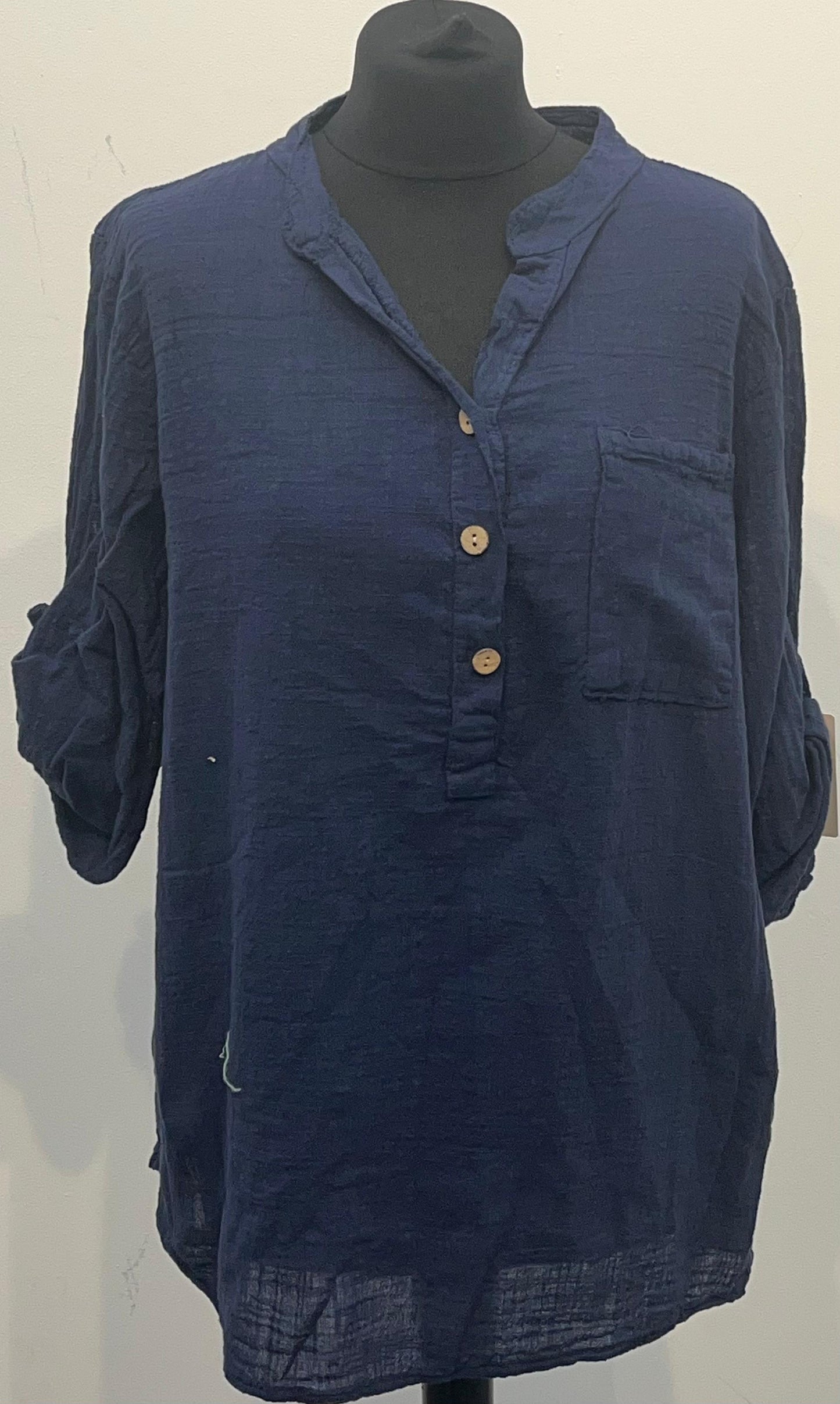 Women's Fashion V-Neck Button-Down T-Shirt with Pockets – Solid Color Blouse for Spring & Summer, Ideal for Teachers