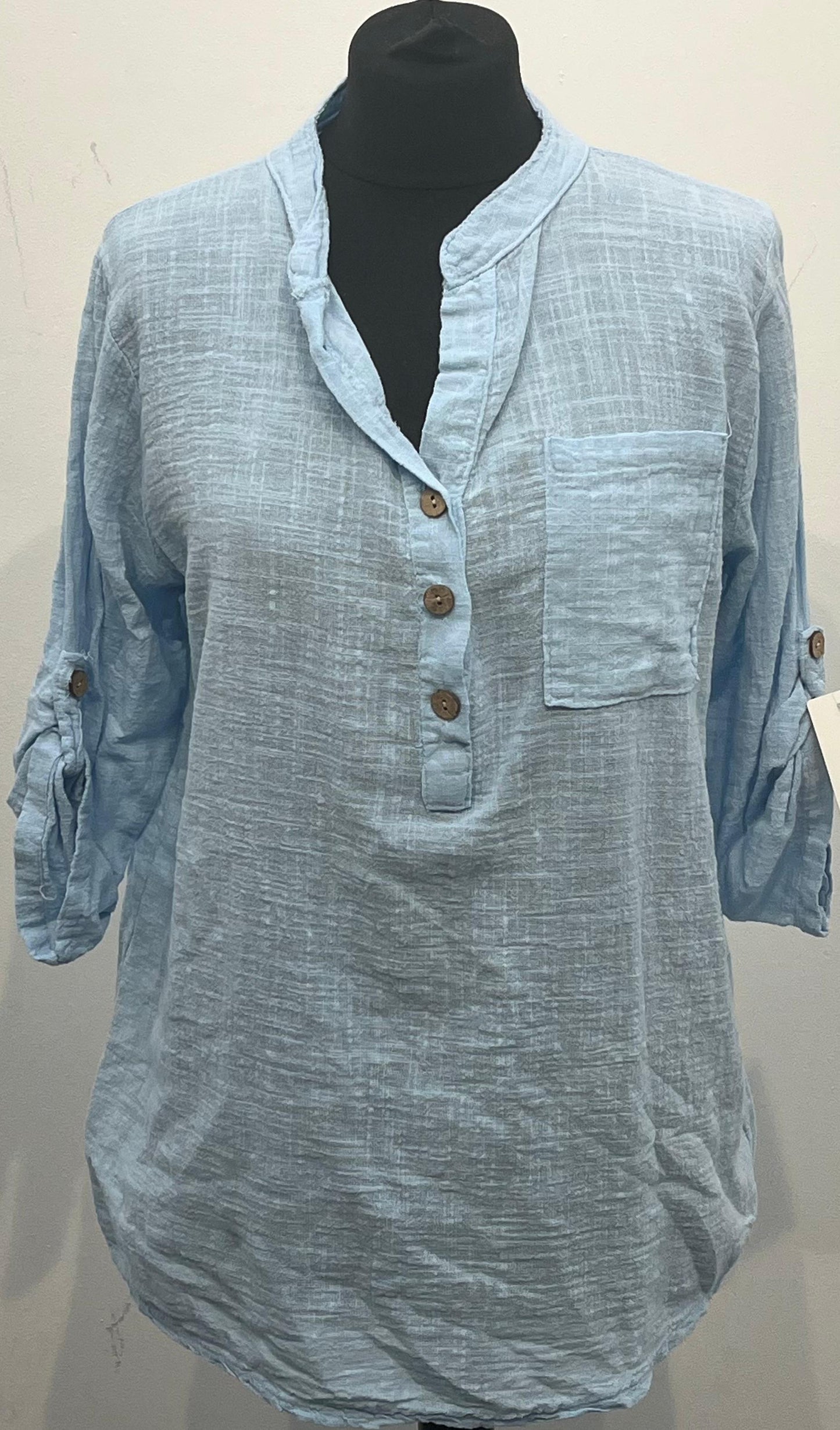 Women's Fashion V-Neck Button-Down T-Shirt with Pockets – Solid Color Blouse for Spring & Summer, Ideal for Teachers