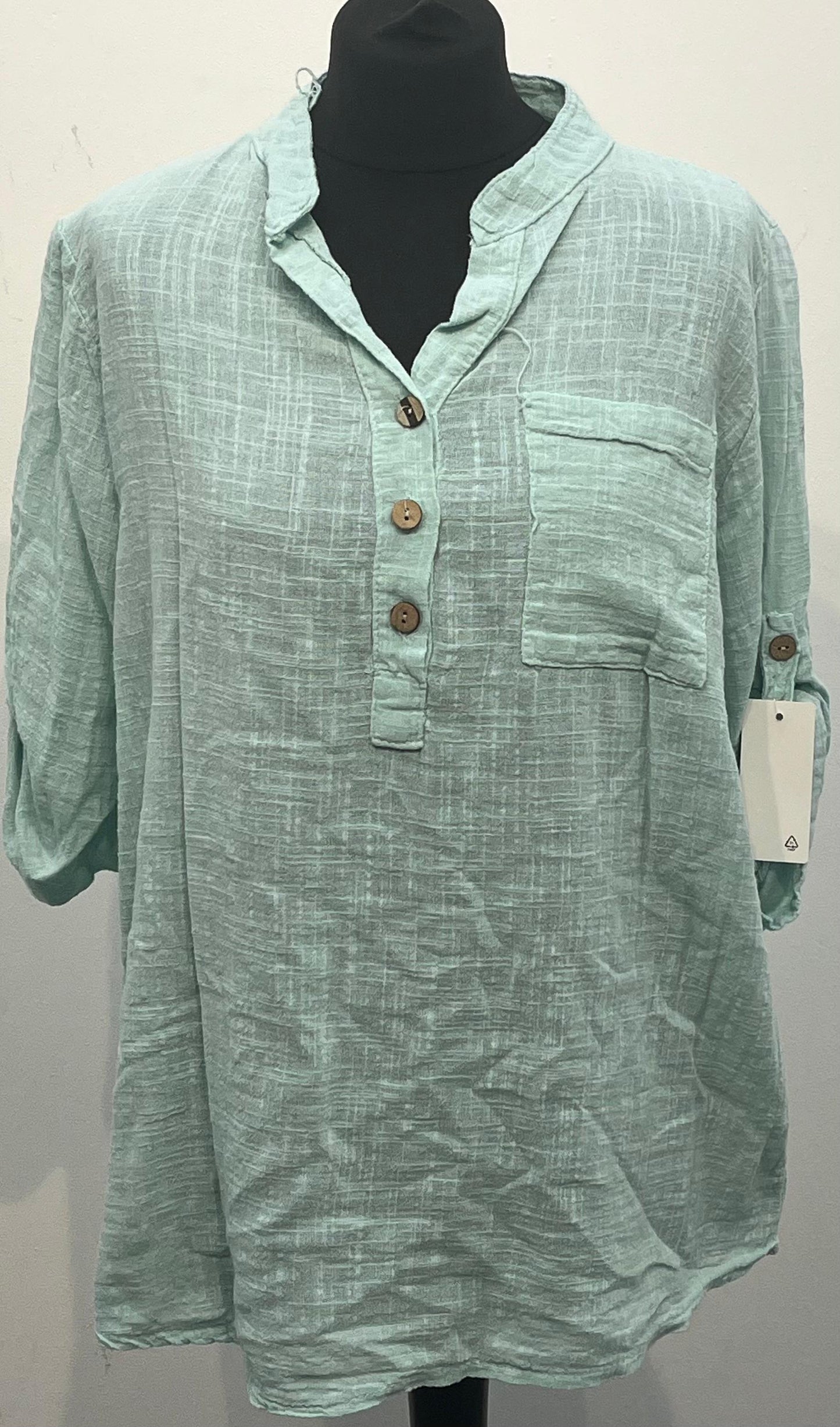 Women's Fashion V-Neck Button-Down T-Shirt with Pockets – Solid Color Blouse for Spring & Summer, Ideal for Teachers