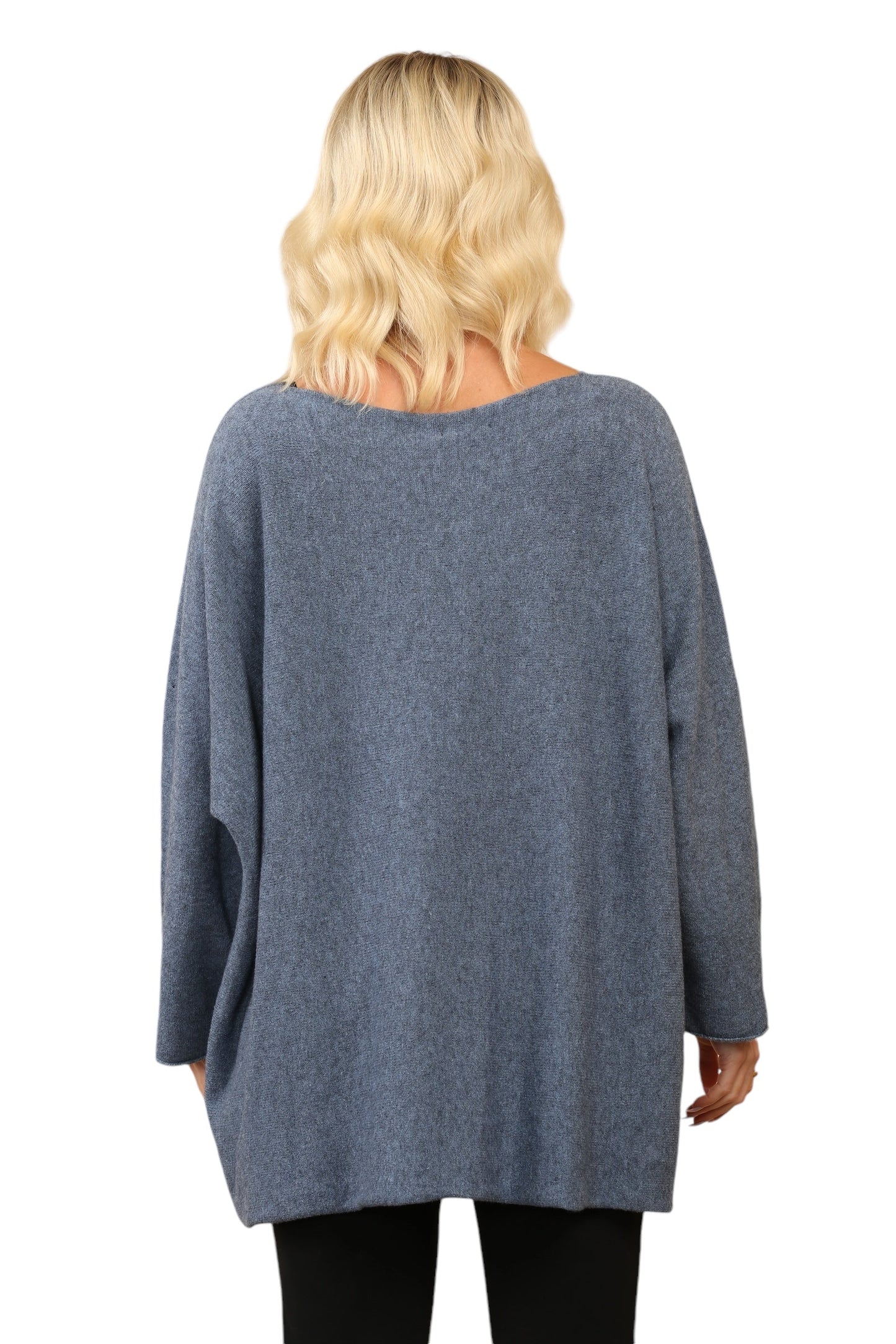 Over Size Slouch Soft Knit V Neck Jumper