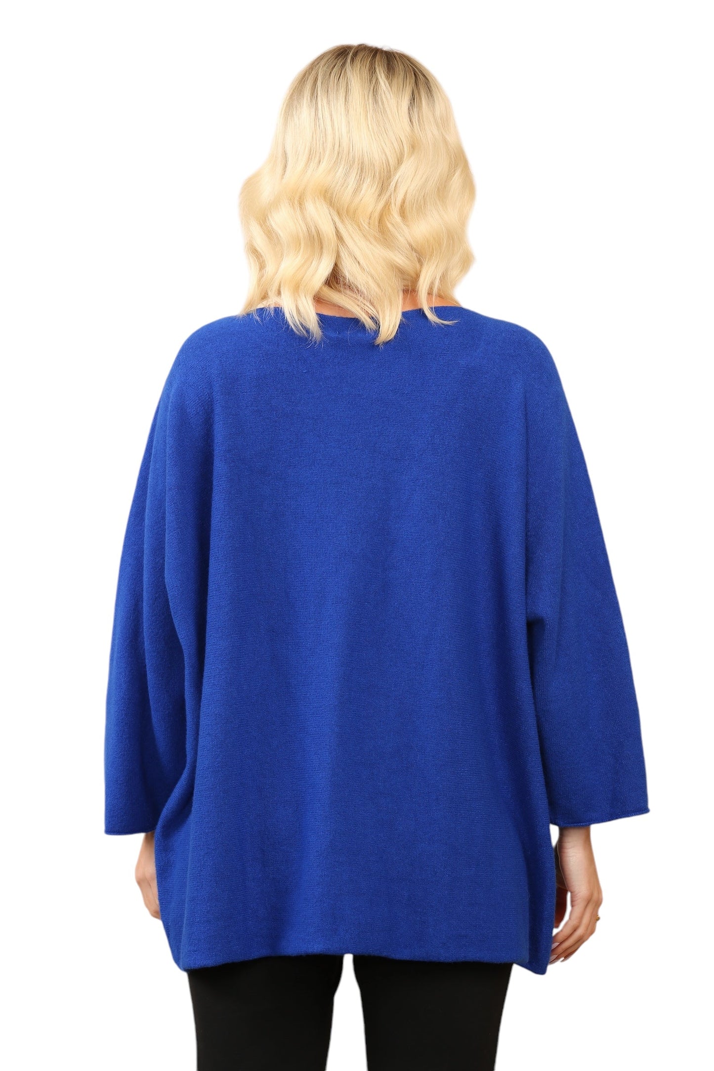Over Size Slouch Soft Knit V Neck Jumper