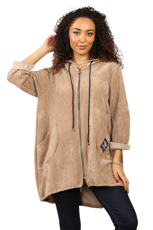 Needle coat zip hoodie