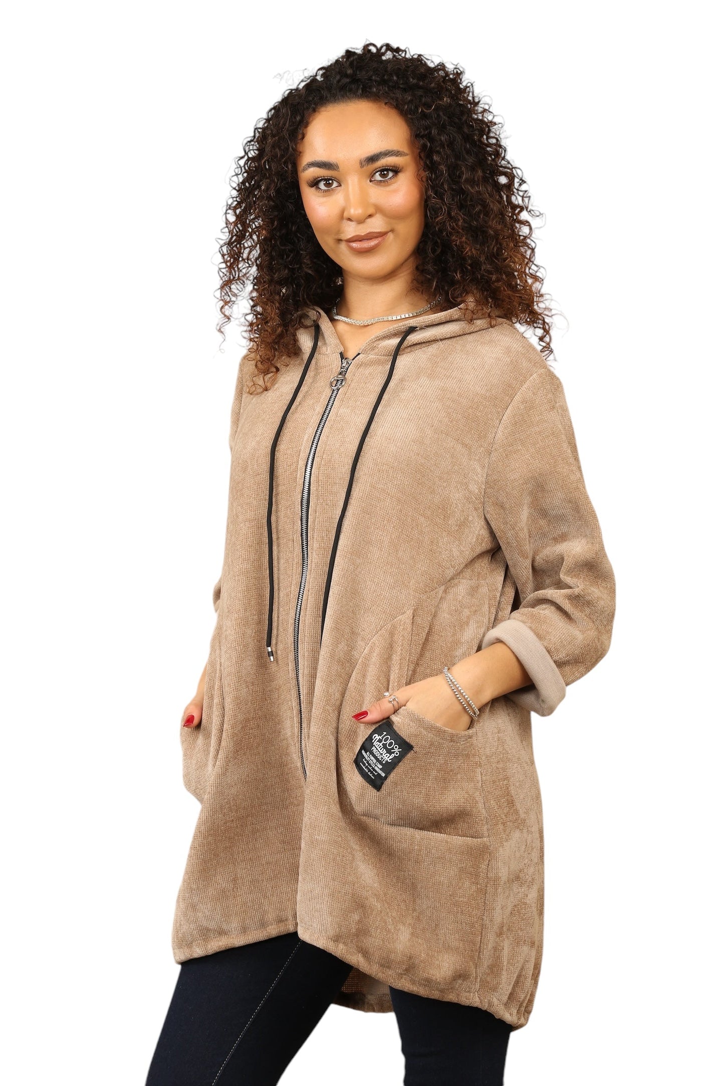 Needle coat zip hoodie