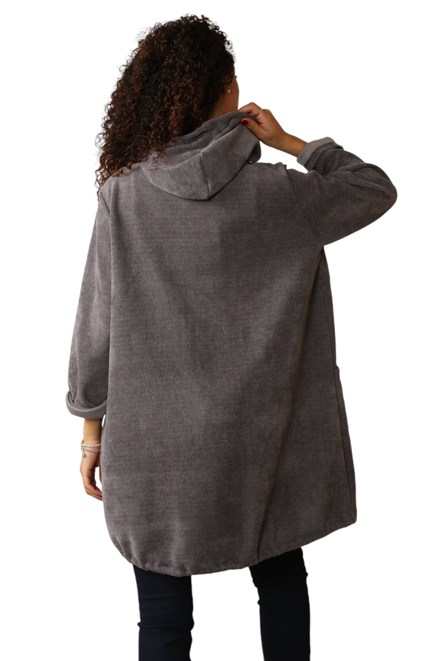 Needle coat zip hoodie