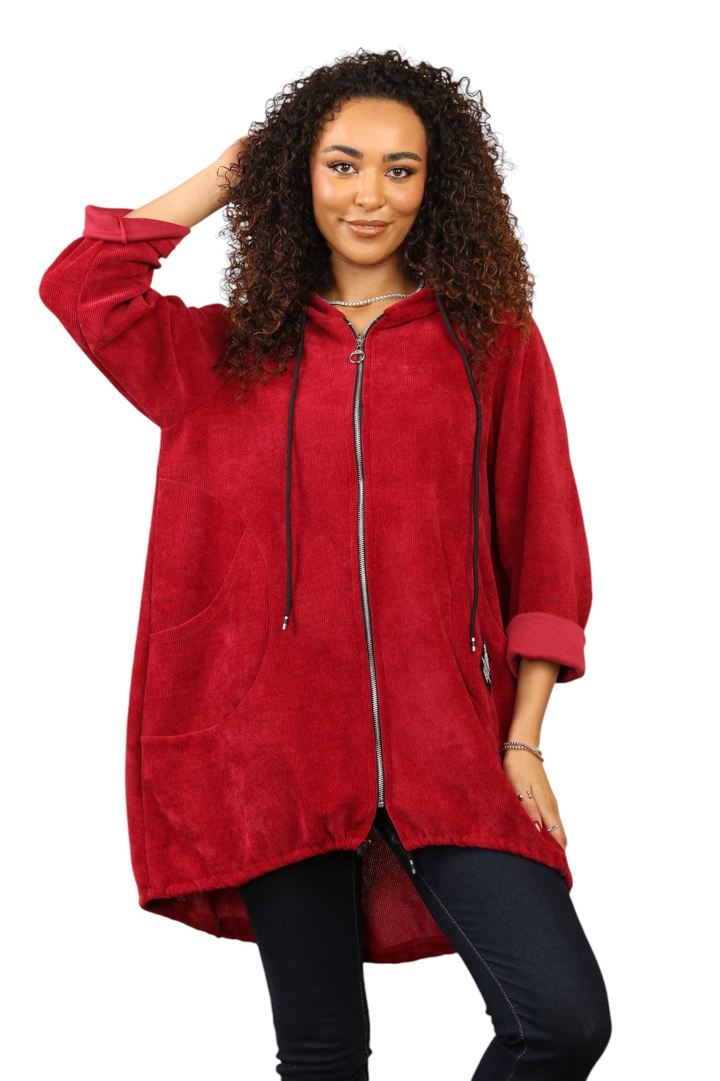 Needle coat zip hoodie