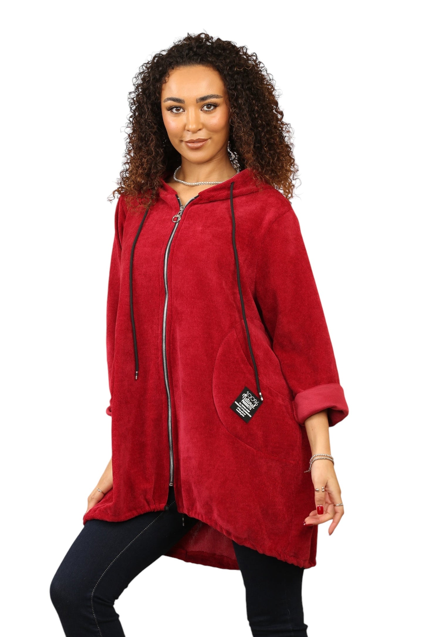 Needle coat zip hoodie