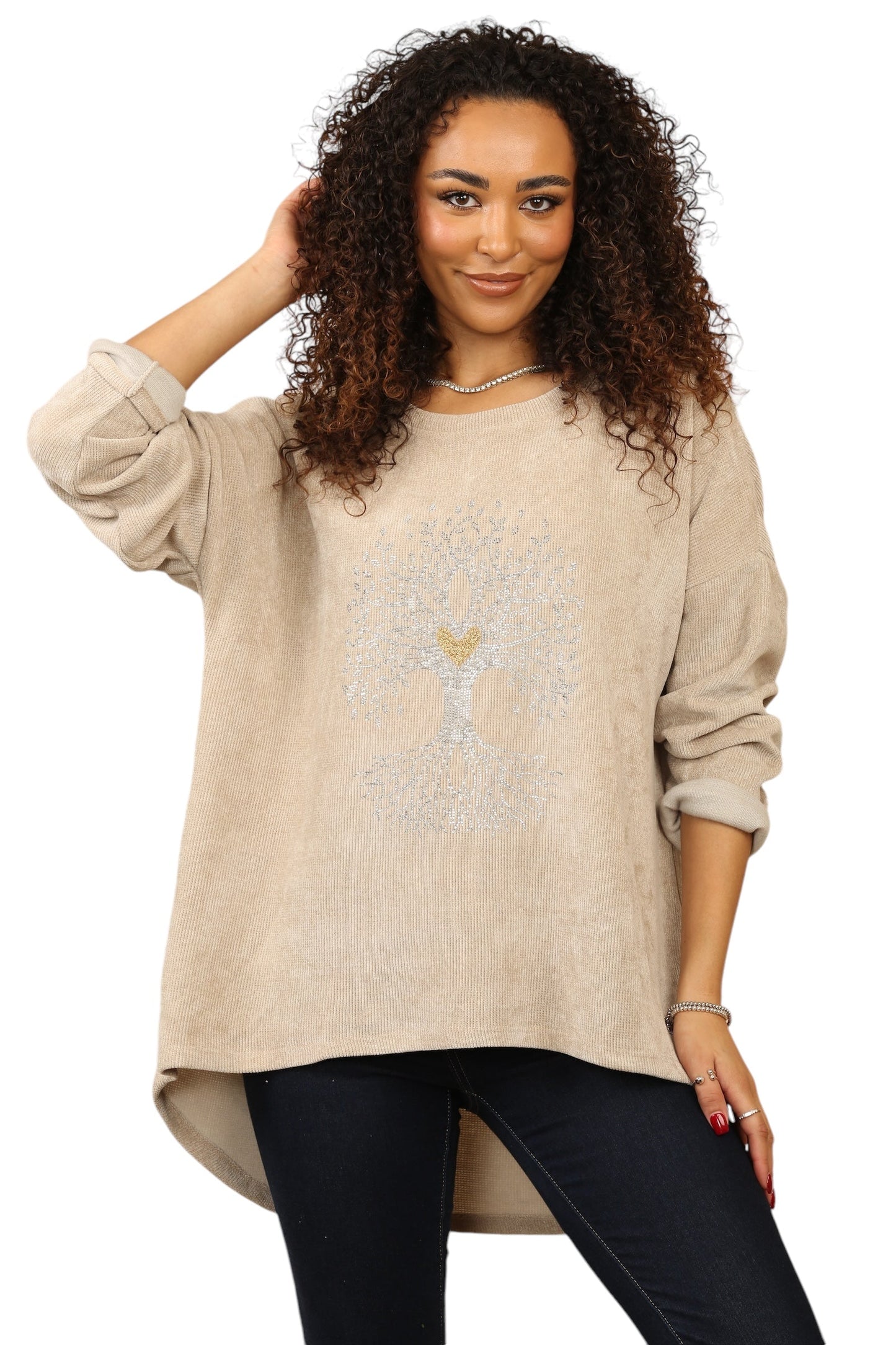 Needle Cord High low top with Tree of Life Design