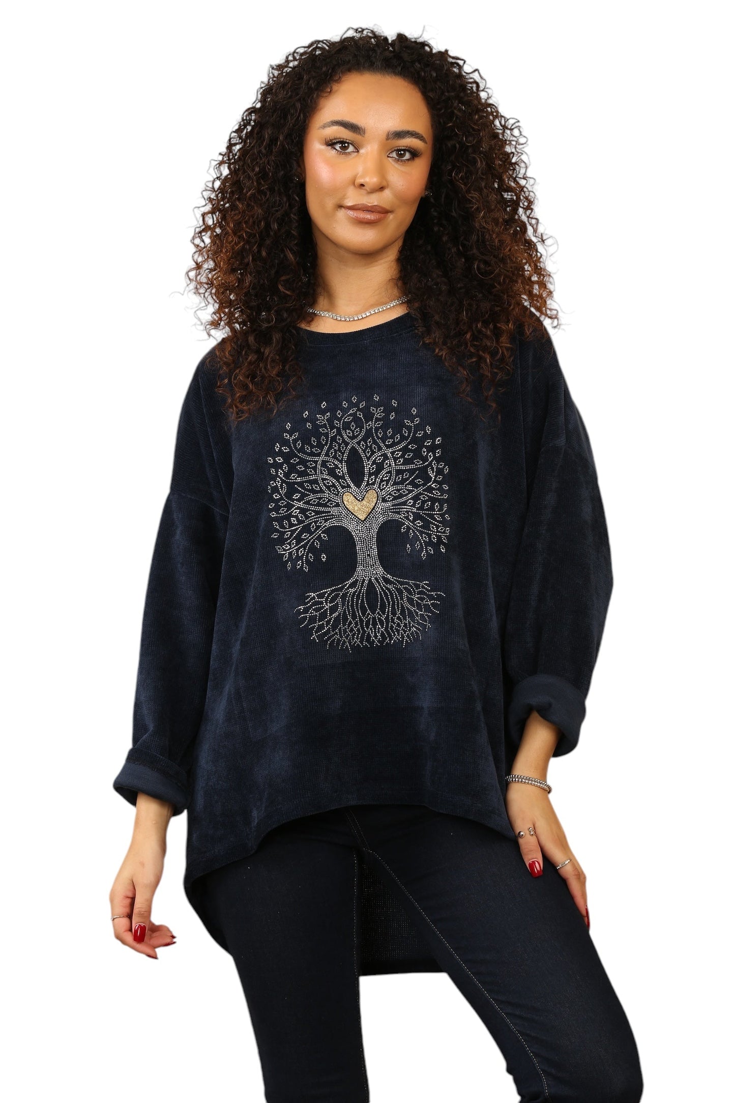 Needle Cord High low top with Tree of Life Design