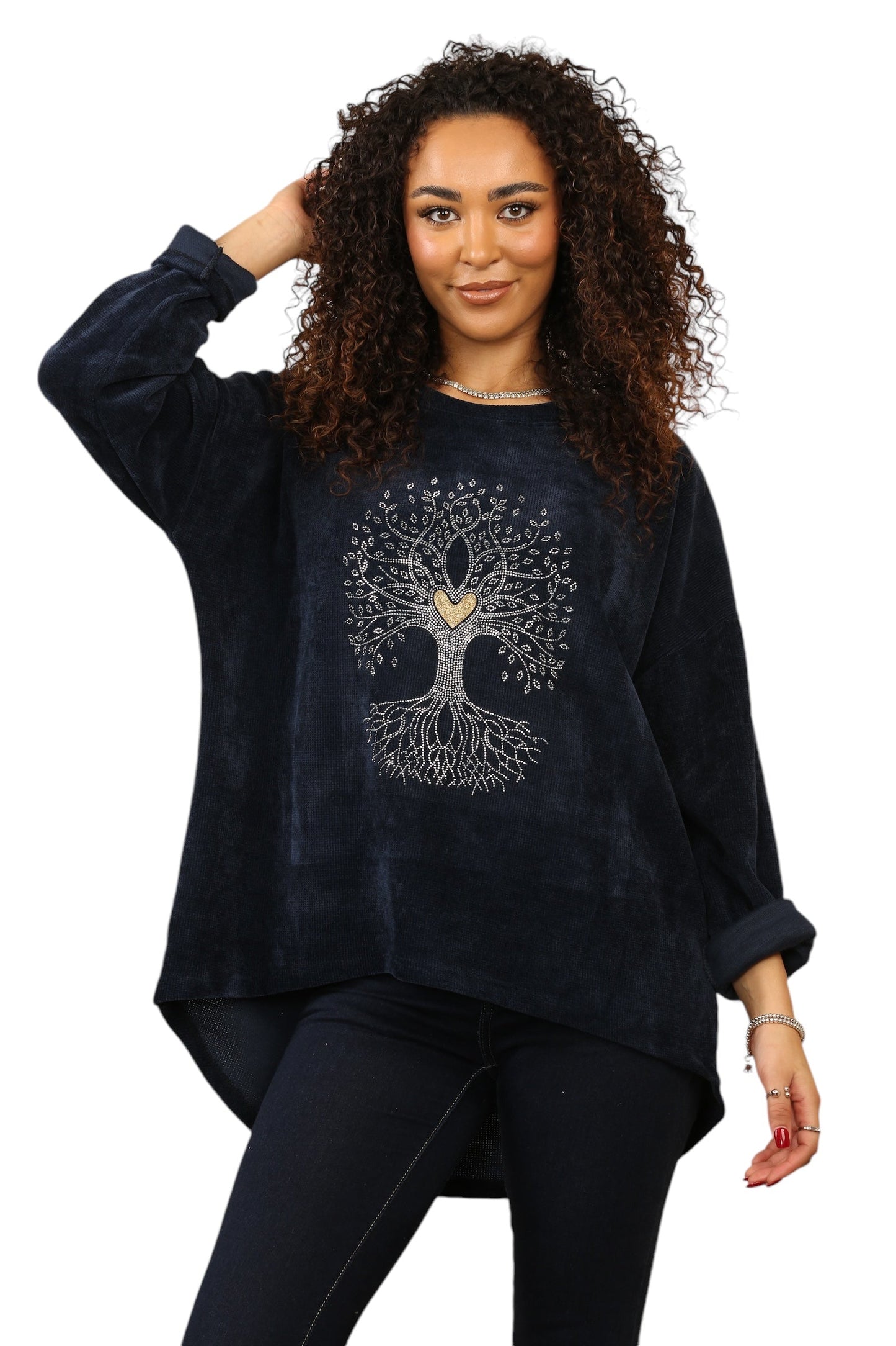 Needle Cord High low top with Tree of Life Design