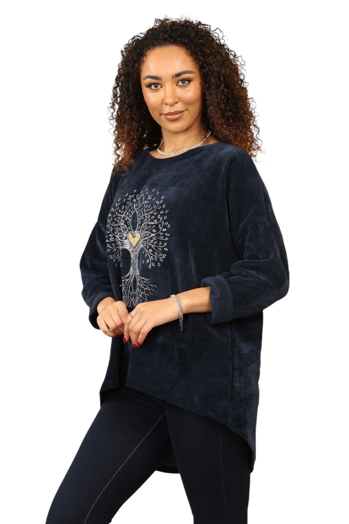 Needle Cord High low top with Tree of Life Design