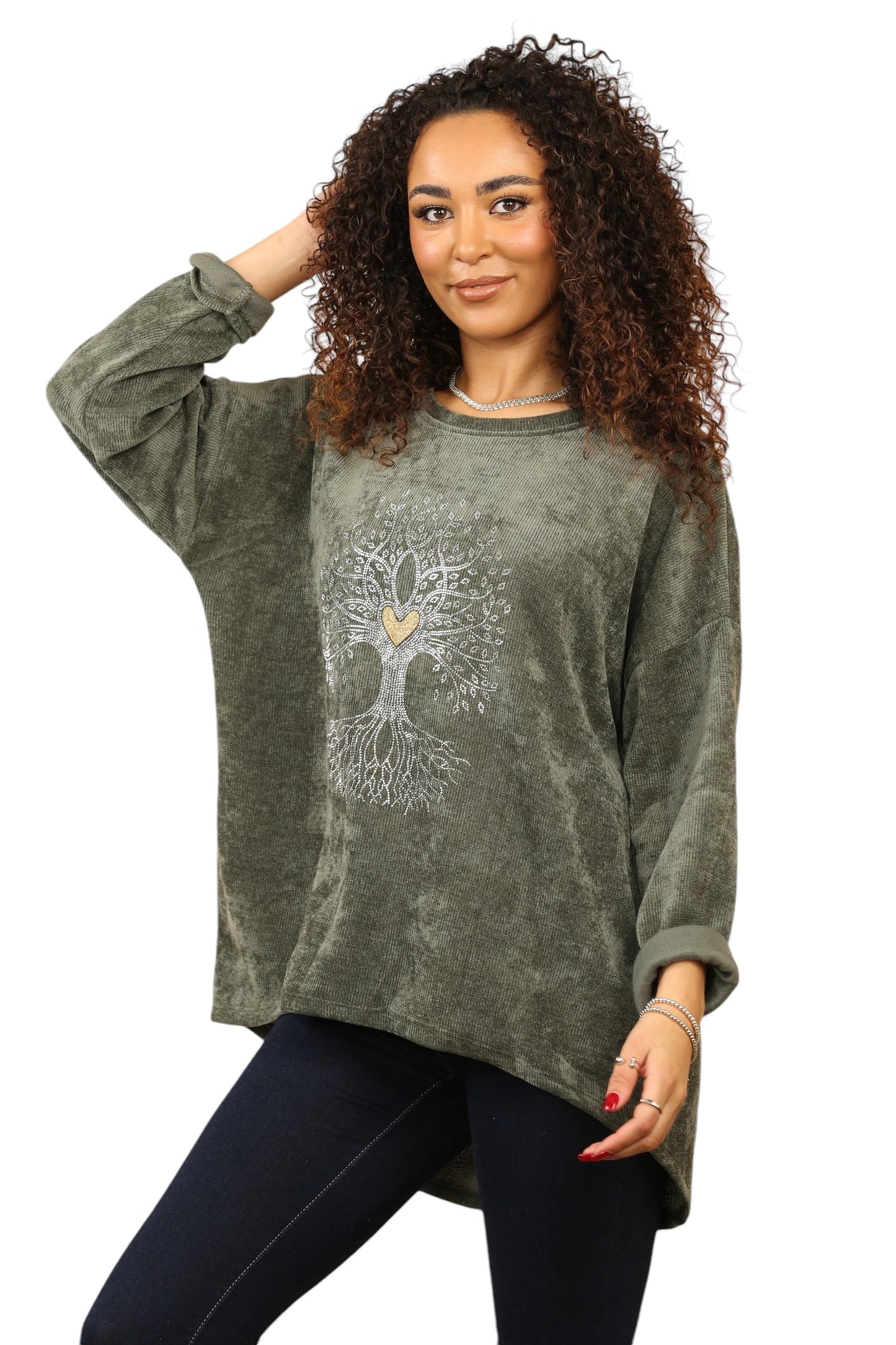 Needle Cord High low top with Tree of Life Design