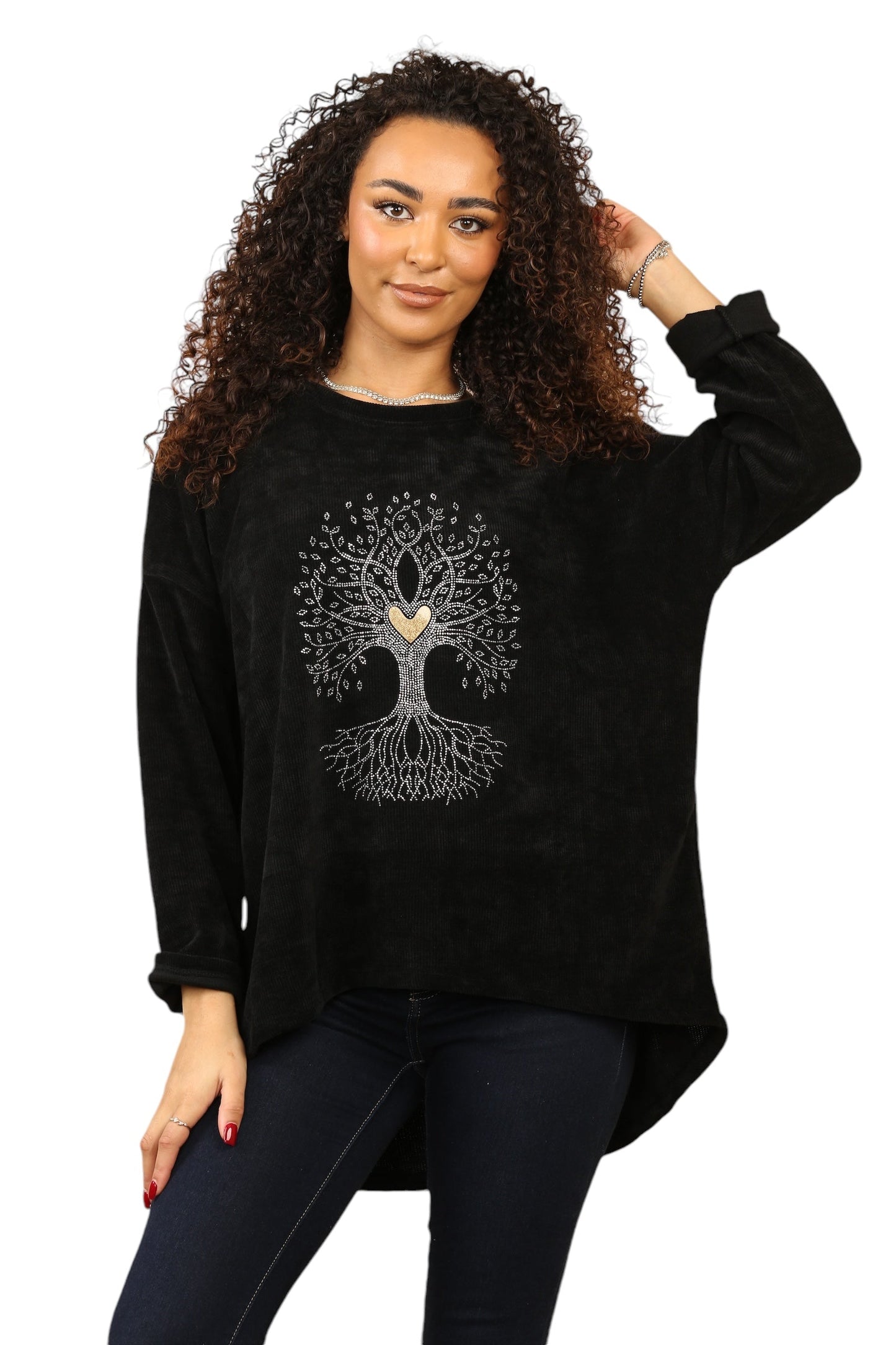 Needle Cord High low top with Tree of Life Design