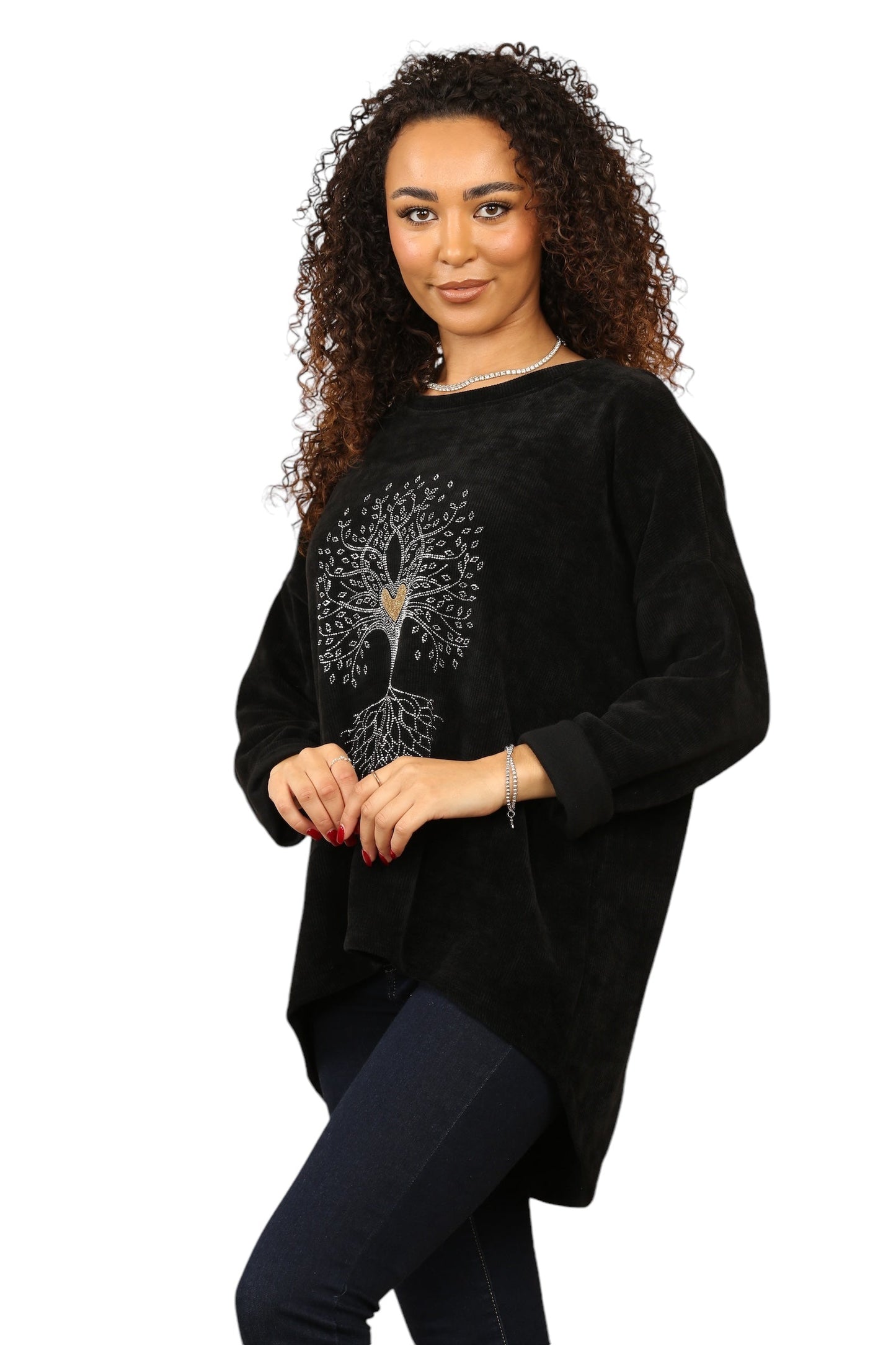 Needle Cord High low top with Tree of Life Design
