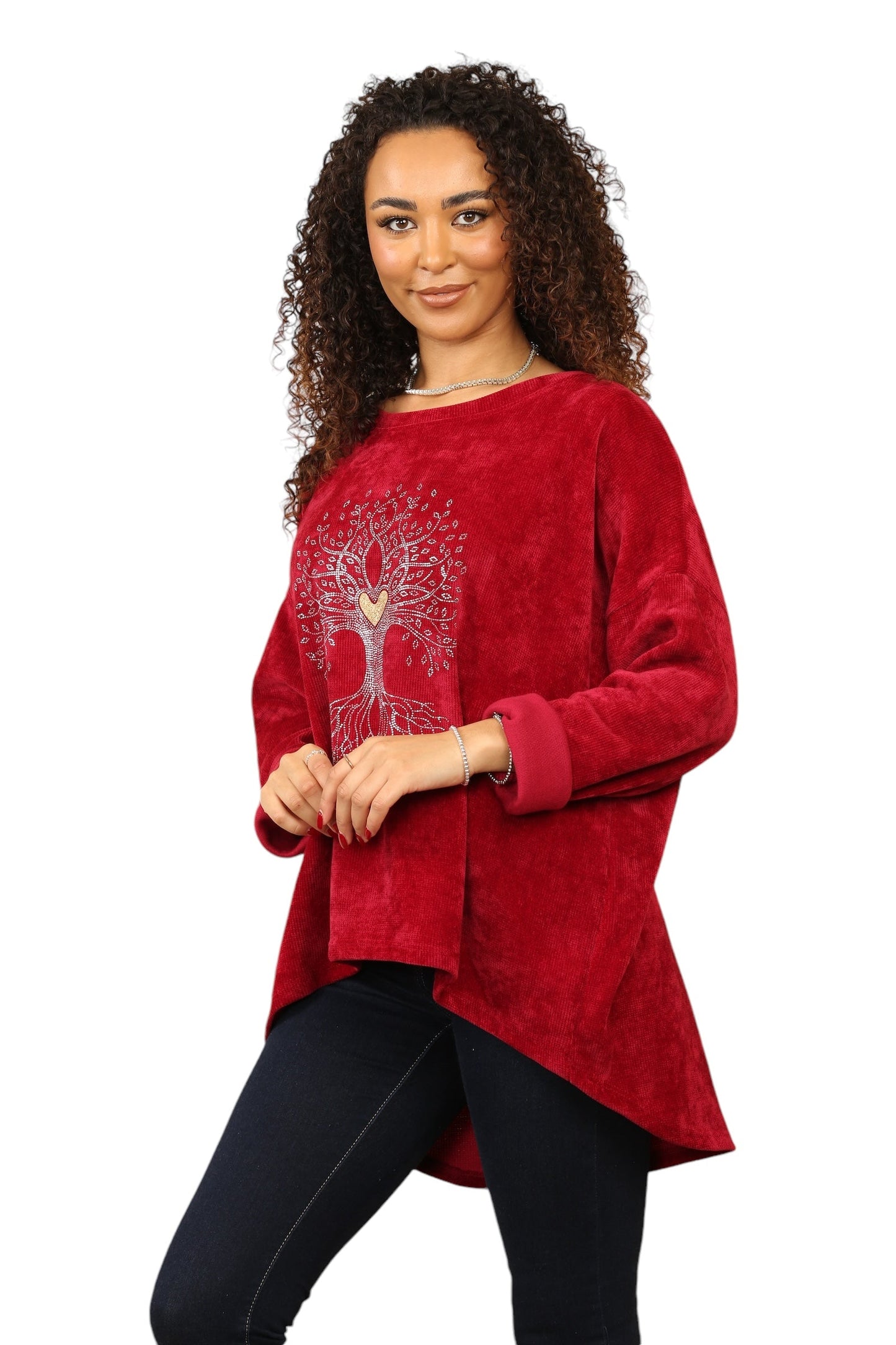 Needle Cord High low top with Tree of Life Design