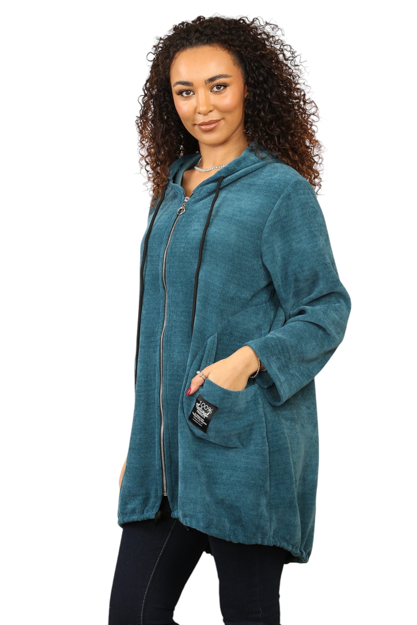 Needle coat zip hoodie