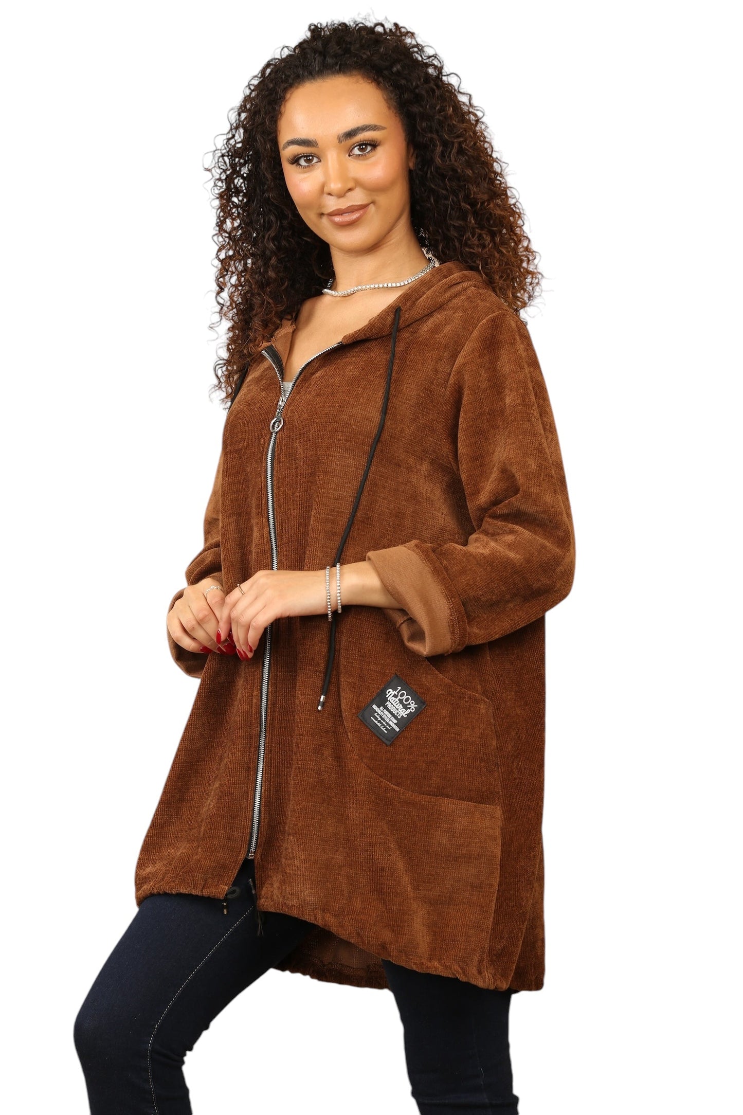 Needle coat zip hoodie