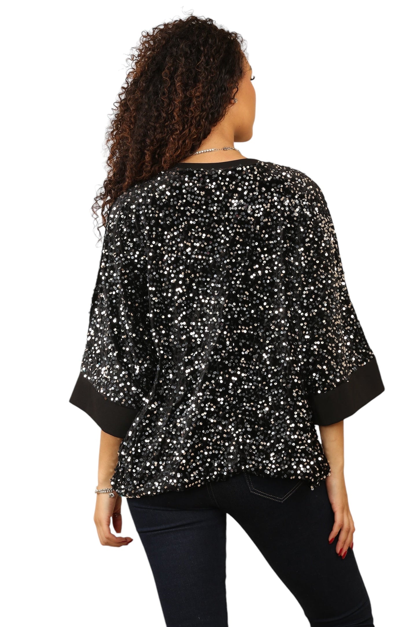 Black Sequin top