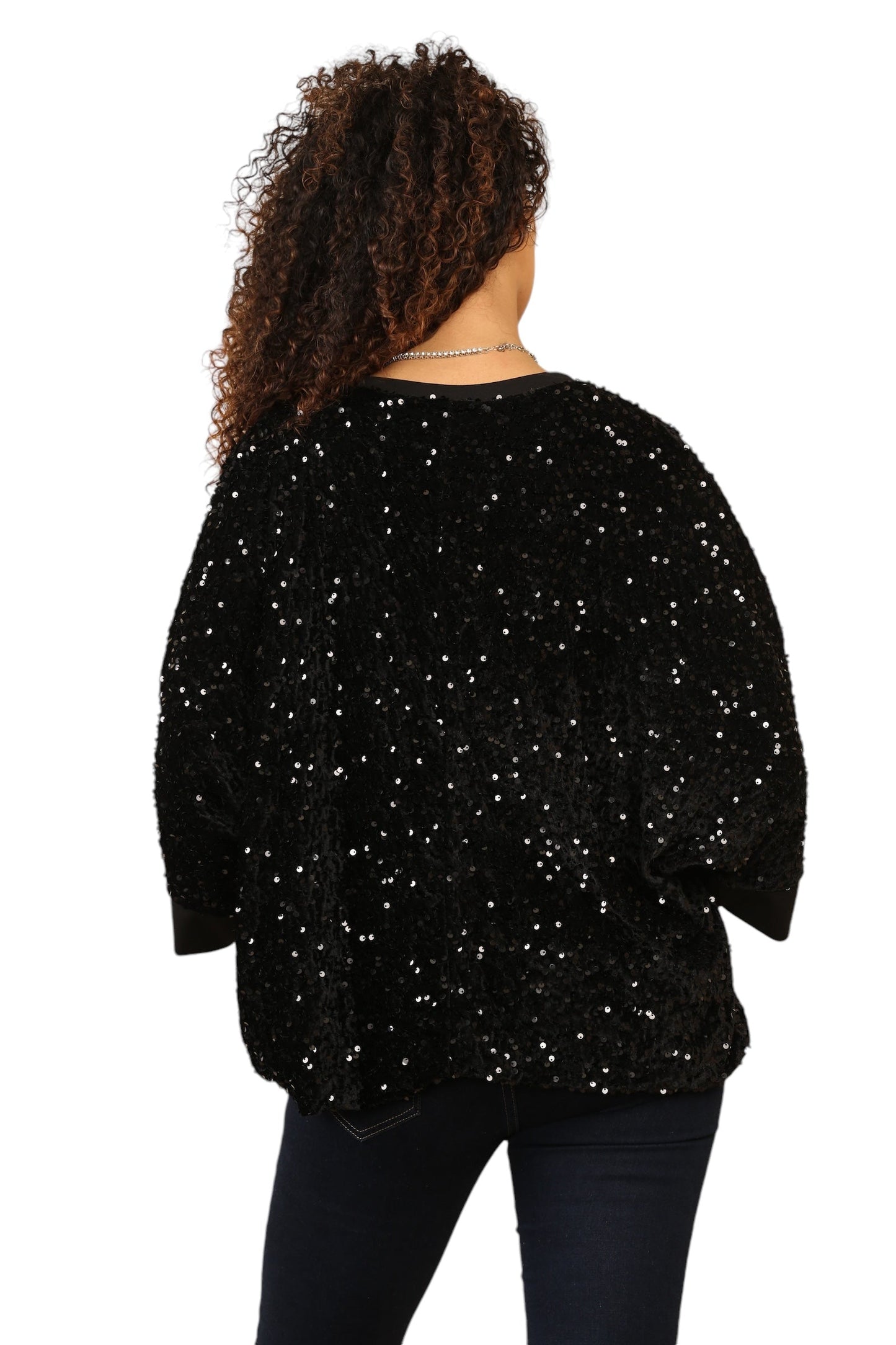 Black Sequin top