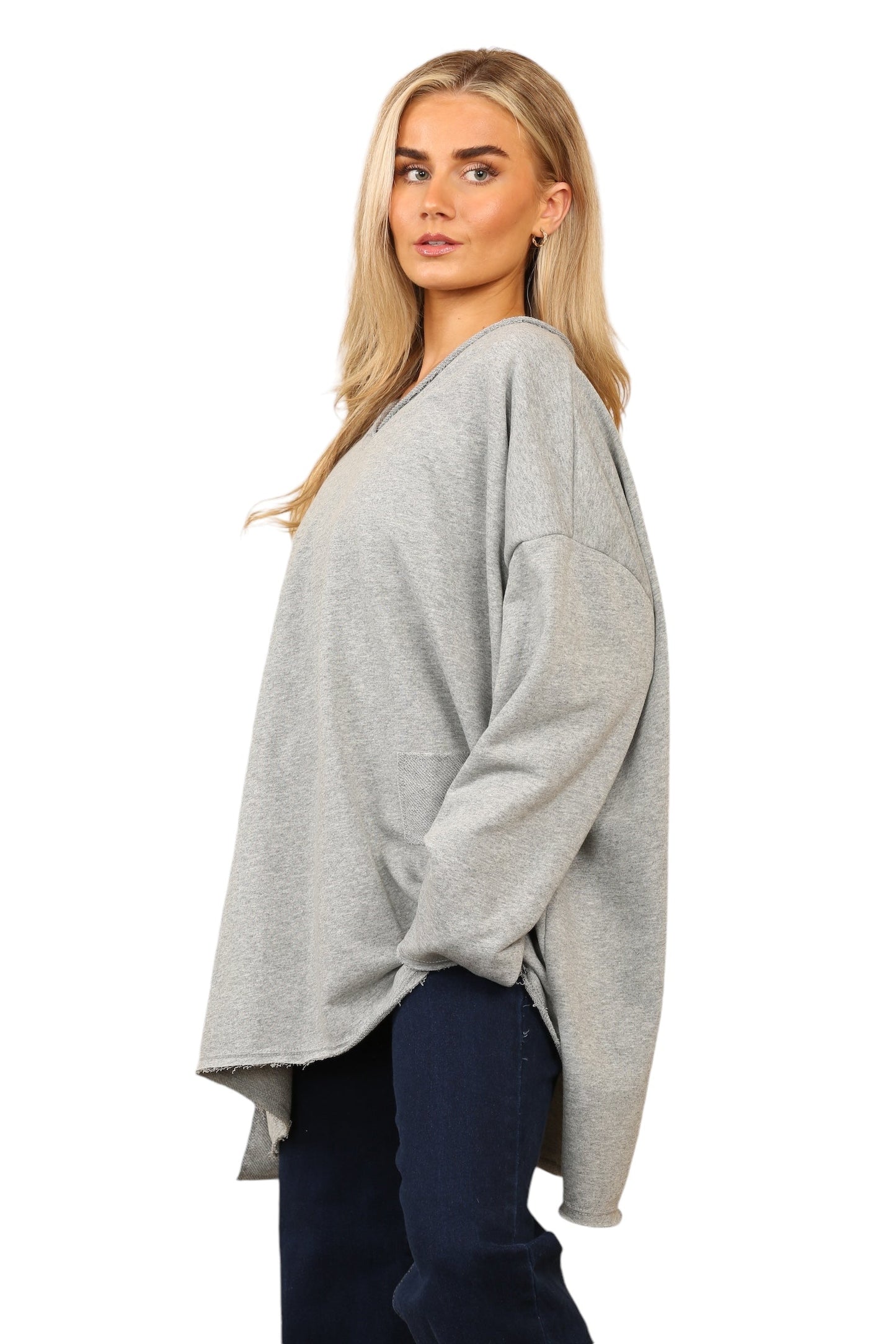 V Neck oversize jersey Top