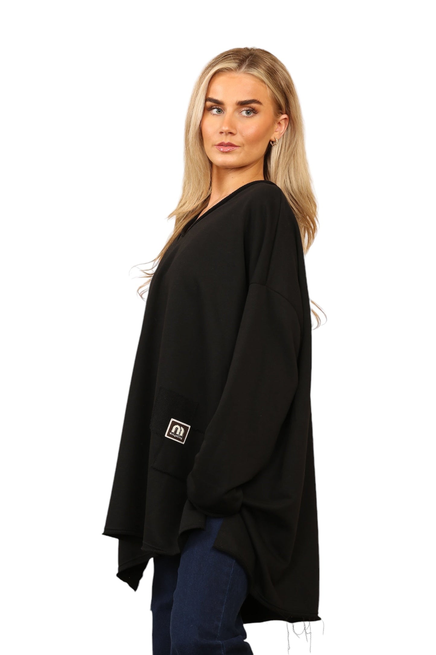 V Neck oversize jersey Top