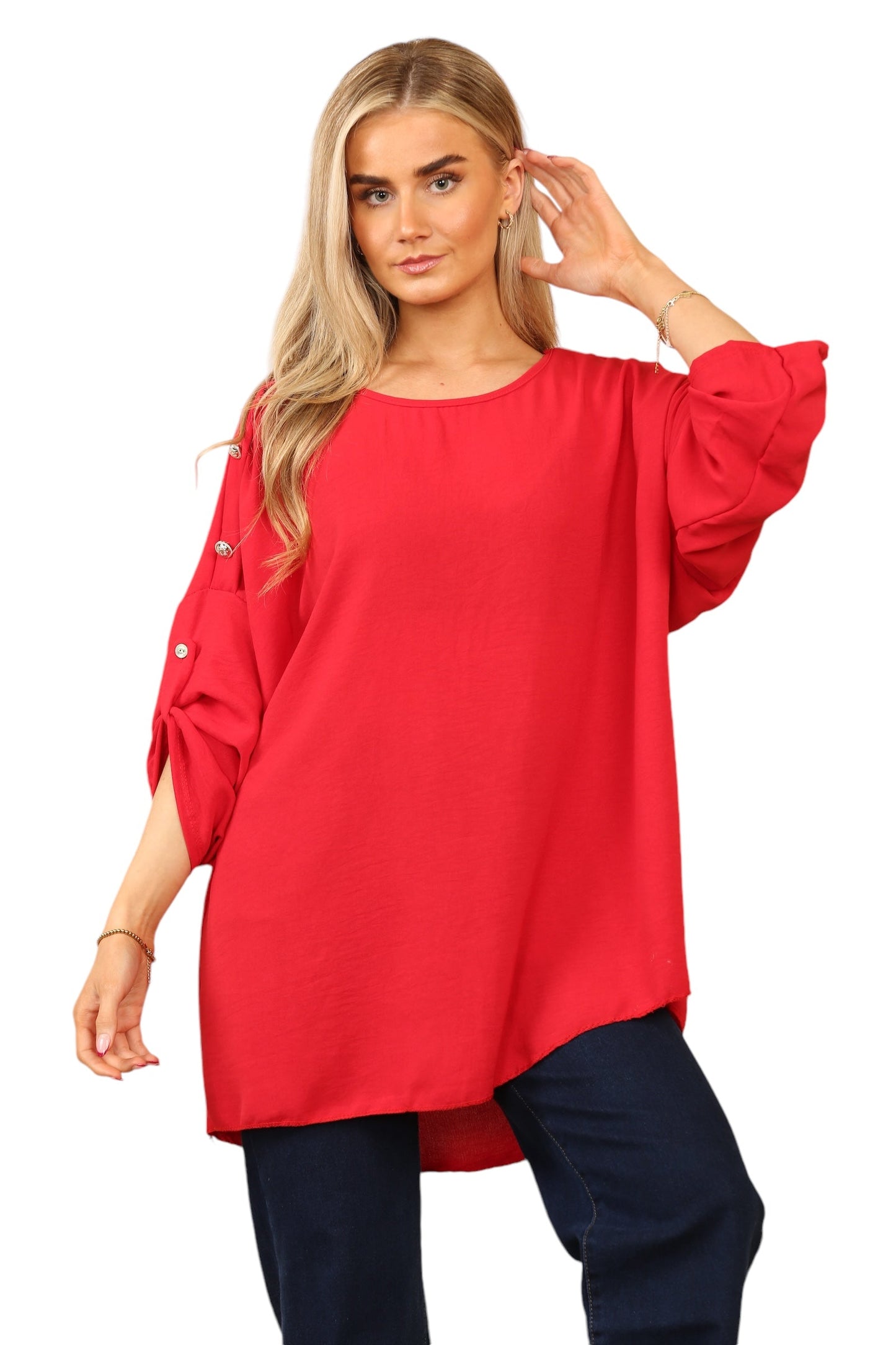 Round neck viscous with brass shoulder design