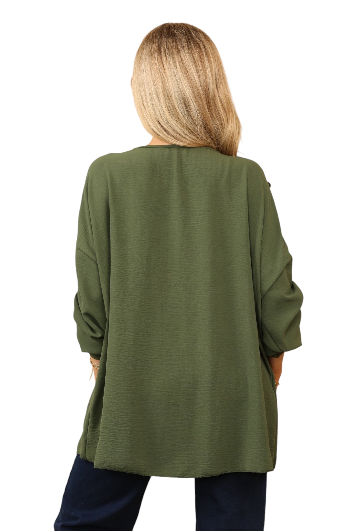 Round neck viscous with brass shoulder design