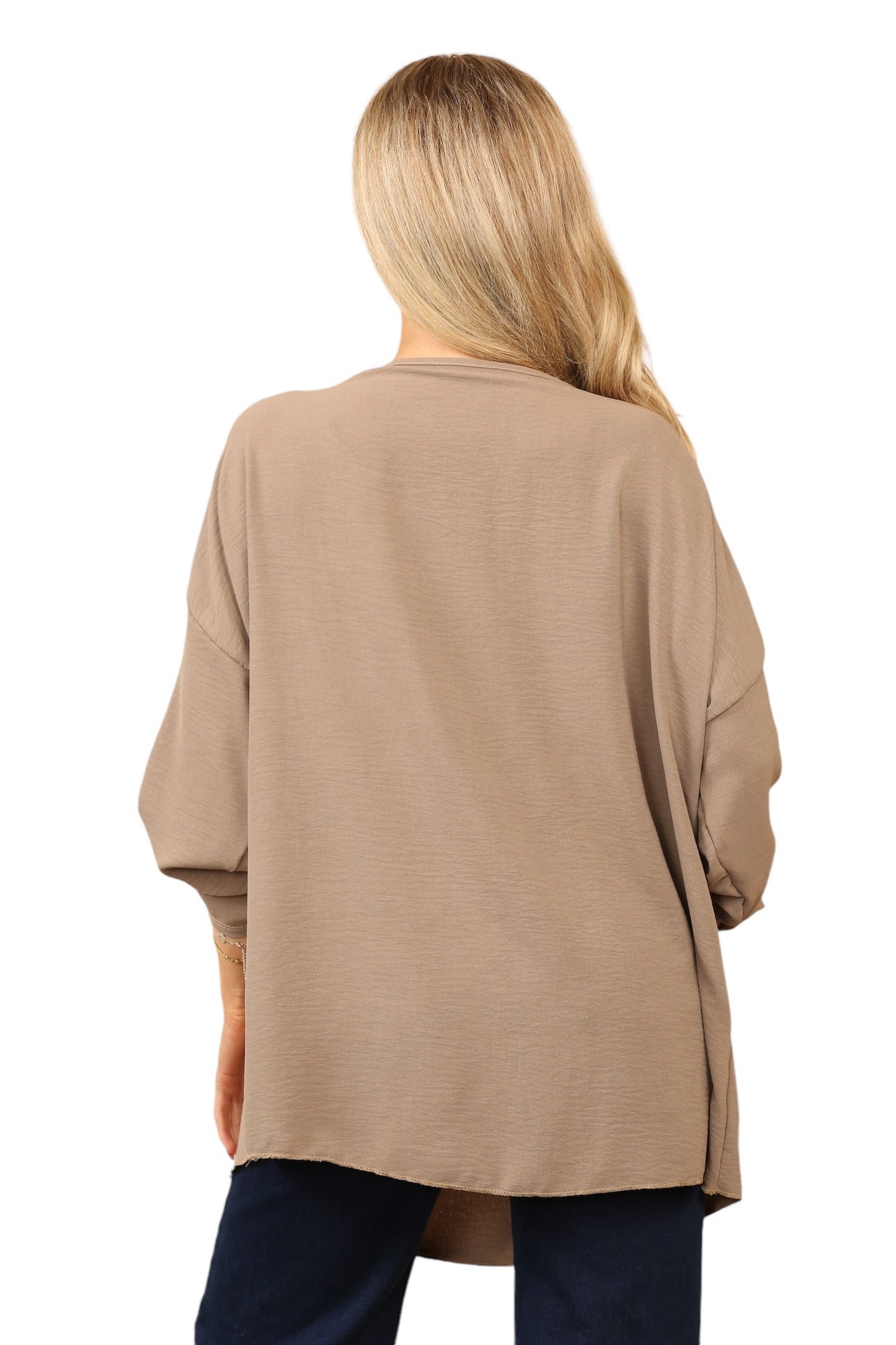 Round neck viscous with brass shoulder design