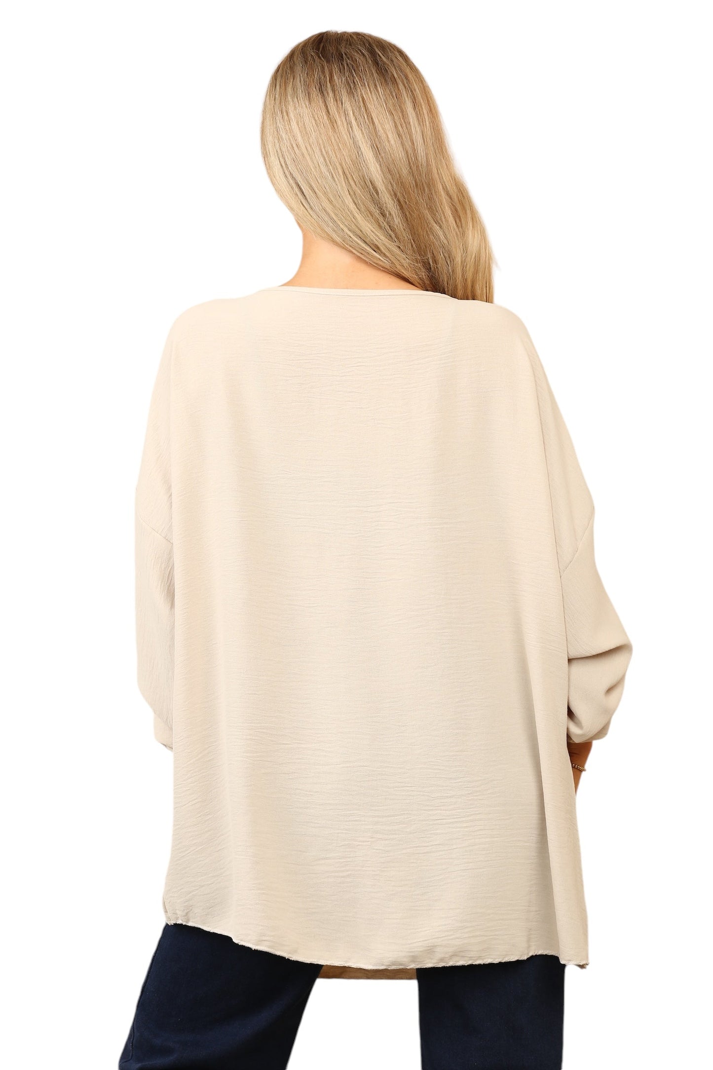 Round neck viscous with brass shoulder design