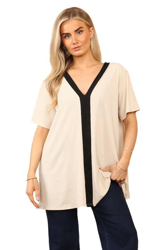 V Back V front Stripe top